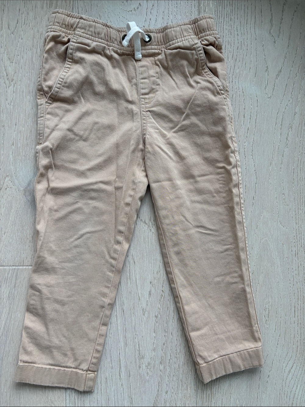 Primary Beige Drawstring Joggers for Kids